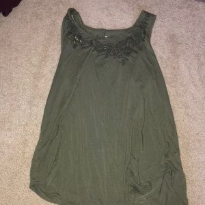 green tank top with flowers